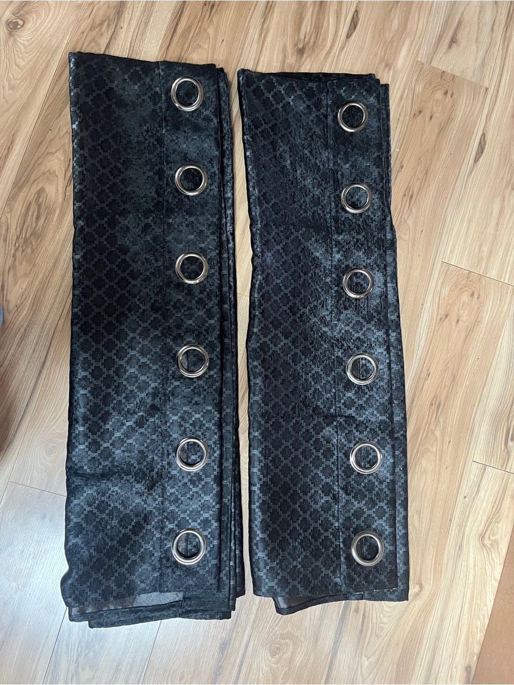 Black Western Grommet Curtain Panels